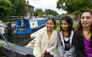 Sitting on the locks at Hanwell