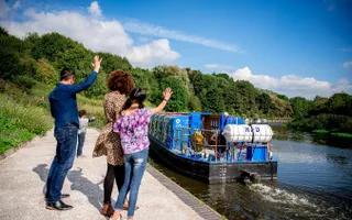 Edwin Clark on the River Weaver at the Anderton Boat Lift
