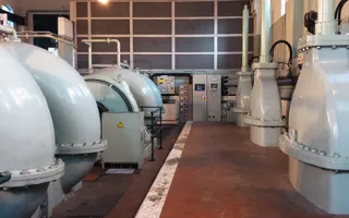 photo of large pumps at the impounding station