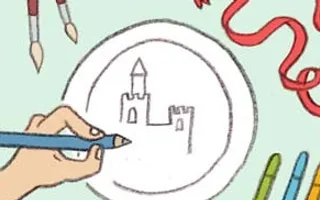 roses and casltes plate