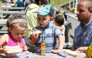 Family picnic at Standedge Tunnel