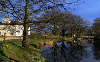 View of Ripon Canal with lock in background