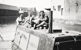 Herbert Dunkley and friends aboard Kimberley