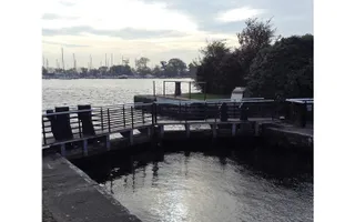 The lock linking Glasson basin and dock.
