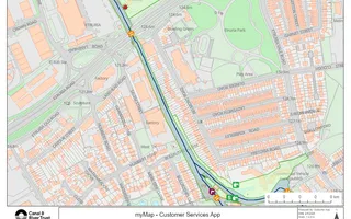 Location of new bin compound (See red pin)