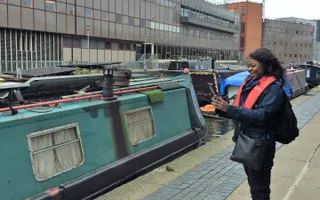 Licence Support Officer checks boat licences in London