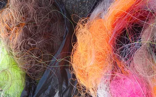 Fishing line ready for recycling