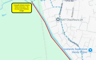 Towpath diversion route.