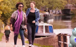 Walking along the canal