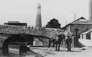 Man & horse on canal