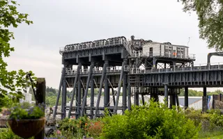 View of Anderton Boat Lift from beneath