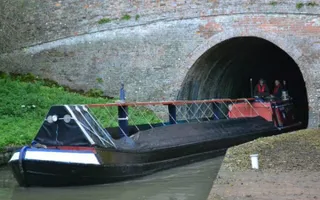 Historic boat at Blisworth Tunnel entrance