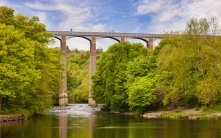 Pontcysyllte Aqueduct soars over the River Dee