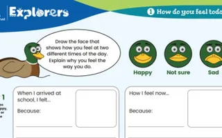 Week of Wellbeing - KS1 Feelings Tracker