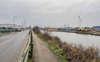 View from Northern End of site from towpath.