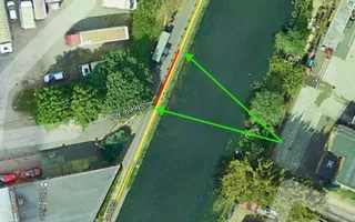 Area of towpath affected.