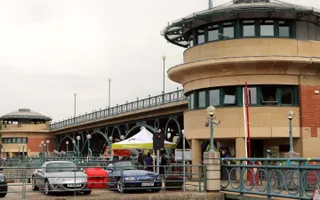 Both pavillions at Tees Barrage