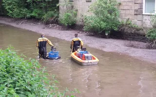 Rescuing fish on the Macclesfield Canal