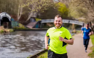 Running along the canal