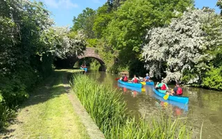 Canoeing at foxton locks