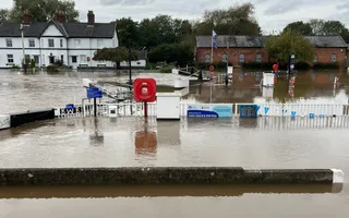 Flooding at Diglis, River Severn