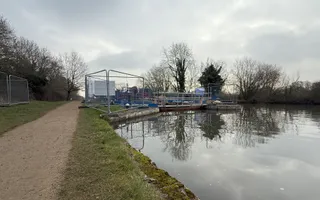 Work underway at Lock 40, Hatton