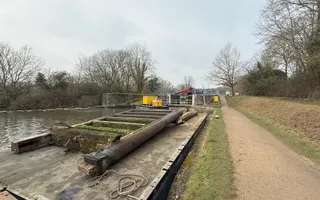 Old gates at Lock 40, Hatton, offer a prime feeding ground for birds before being recycled.