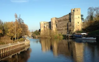 An old mediaeval castle on the opposite side of the River Trent
