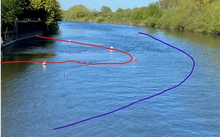 Stoke Lock Buoys and approach line