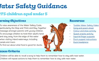 Toddler Water Safety - Guidance Notes Screenshot