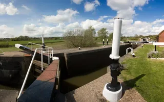 Lock gate on a sunny day