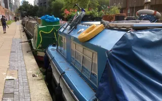 Moored boats on London's waterways