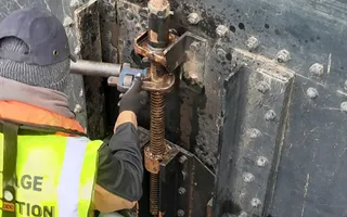 Industrial sized fittings for the gates of the Don Aqueduct, New Junction Canal