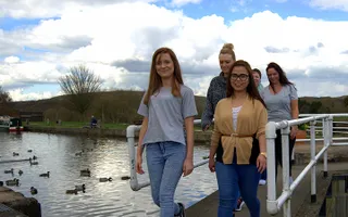 A group of friends walking