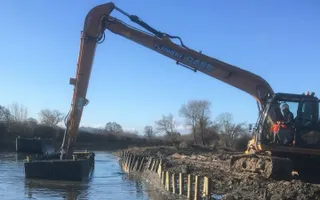 Montgomery Canal dredging works