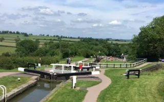 Foxton Locks in the sunshine