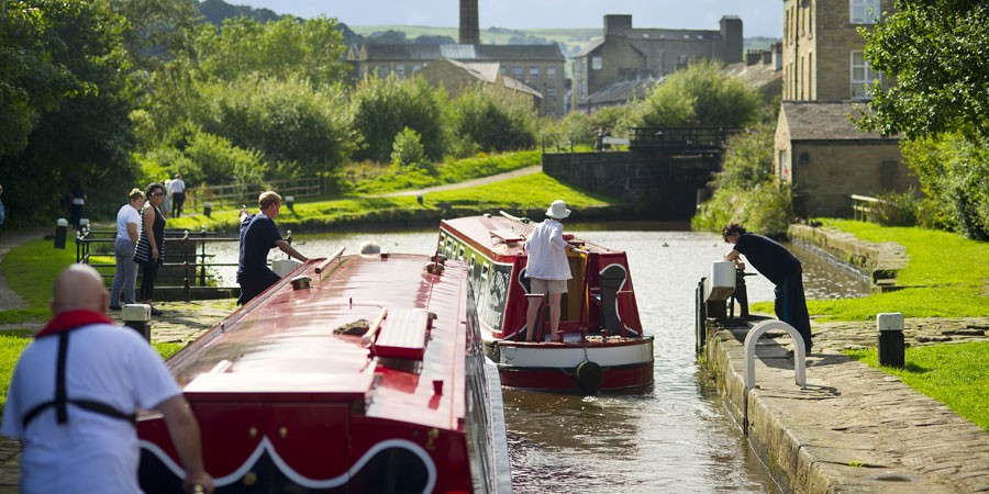 Hire boats at Sowerby Bridge