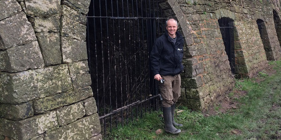 Ecologist Mark Robinson at Brecon Lime Kilns
