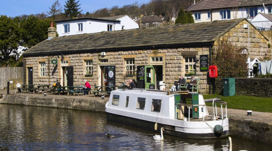 Cafe at the top lock, Bingley