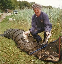 John Johnson still fishing his favourite peg