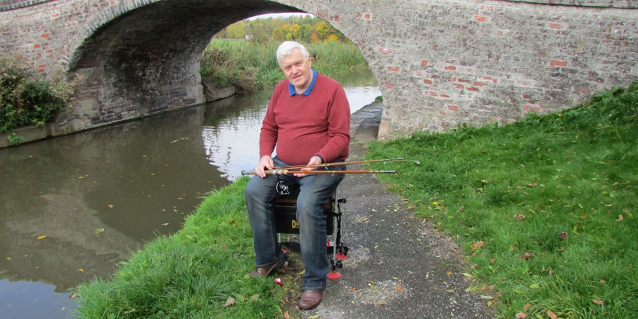 John Harding, angling on the Shropshire Union Canal