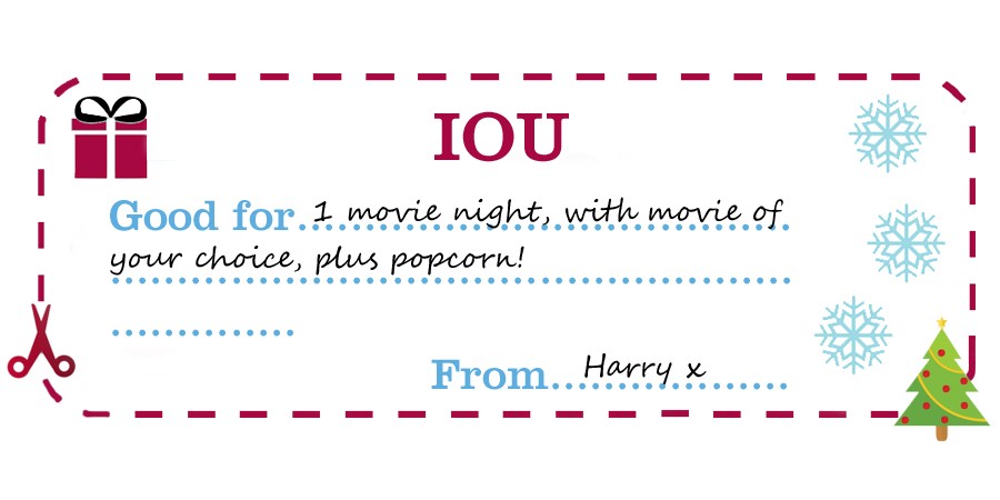 Running late with Christmas gifts? Our IOU coupons are here Canal