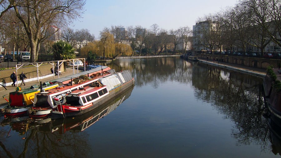 Photo of Little Venice pool with three boats