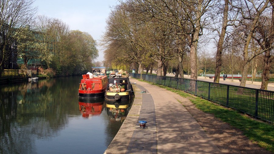 Photo of regents canal next to victoria park in hackney
