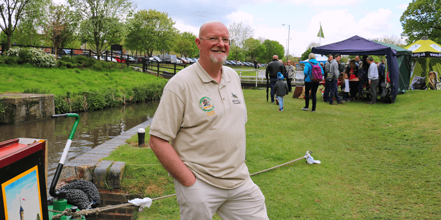 Nick on the Droitwich Canal after restoration