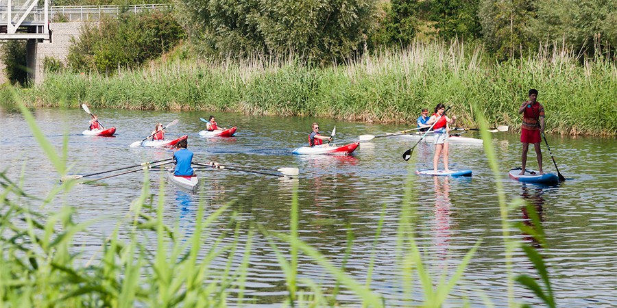 Canoeing and paddleboarding