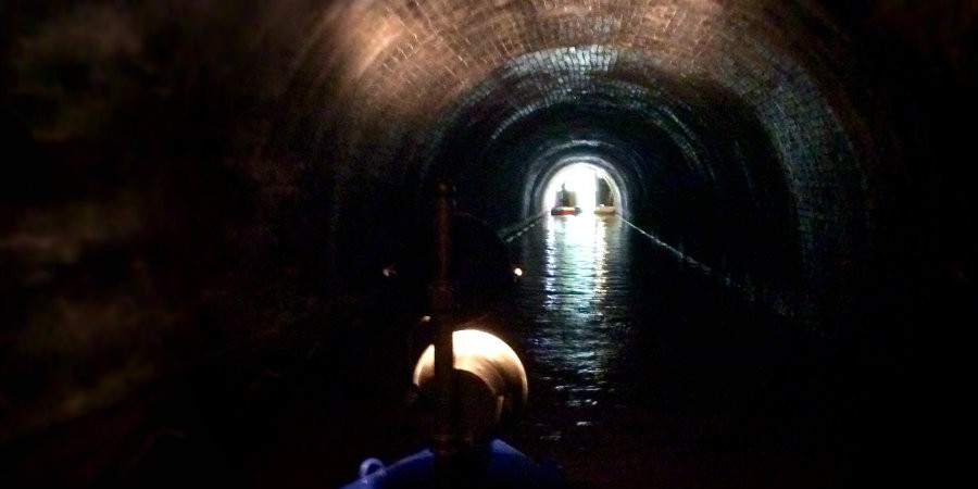 Approaching the end of Harecastle Tunnel