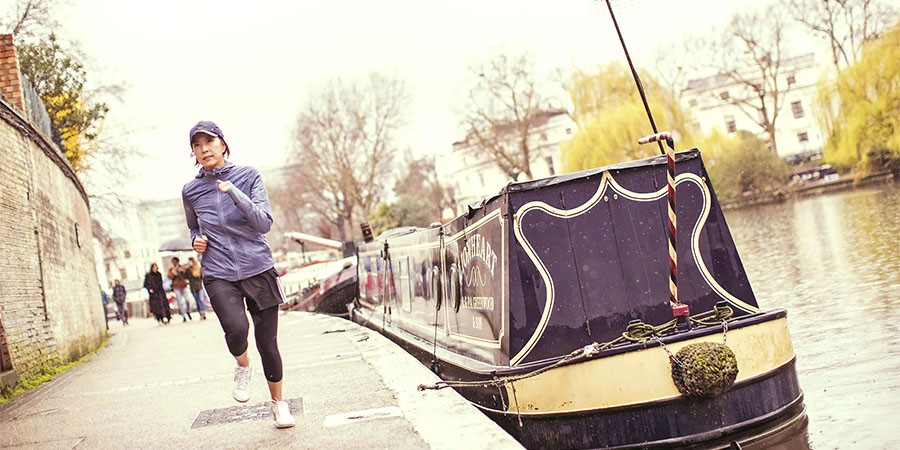 Jogging on the canal