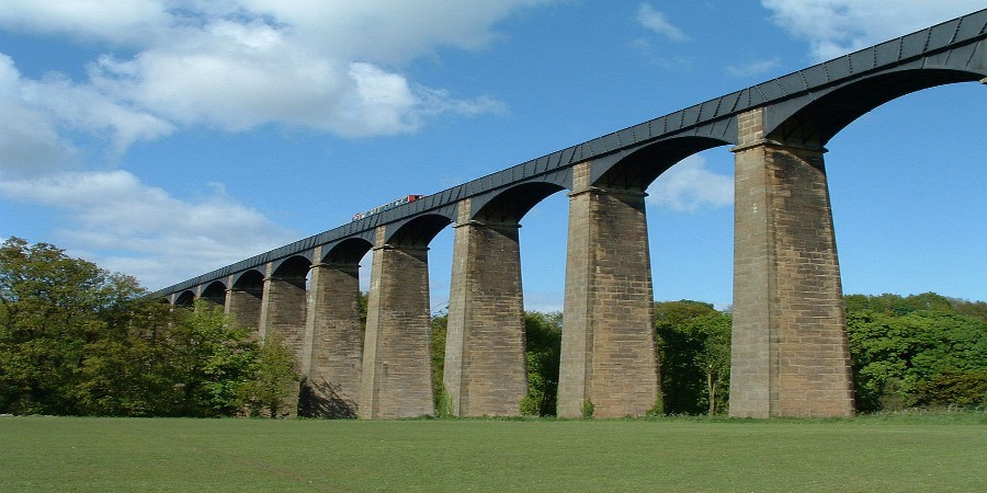 Pontcysyllte Aqueduct view from playing field