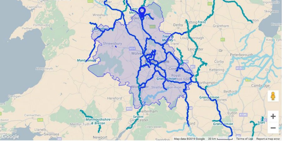 West Midlands region map